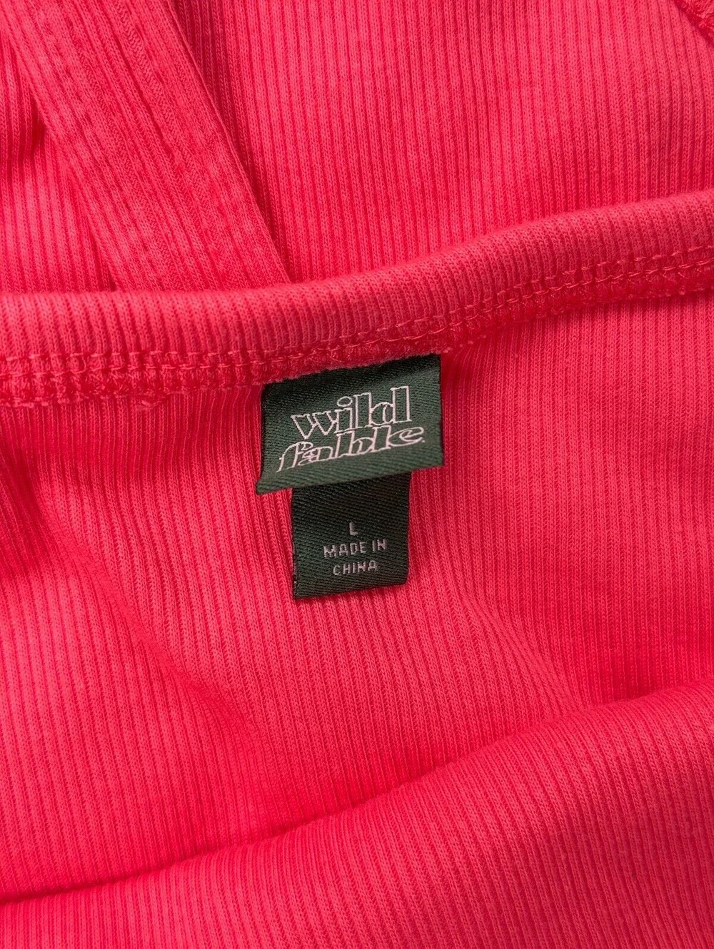 Wild Fable Ribbed Swimsuit Hot Pink Modern Feminine - Womens L